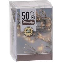 Bellatio Kerstverlichting Op Batterij Met Timer Warm Wit 50 Lampjes - Warm Witte Kerstlampjes/kerstlichtjes