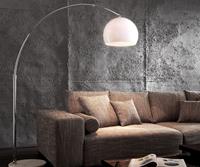 DELIFE Bogenleuchte Big-Deal Eco Lounge Weiss Marmor verstellbar