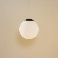 EULUNA Hanglamp Ball, opaalglas/chroom, Ø 30 cm