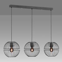 FISCHER & HONSEL Hanglamp Drops met metalen kap, 3-lamps