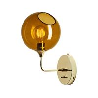 DESIGN BY US Ballroom wandlamp kort, amber, glas, mondgeblazen