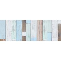 Decoratie Plakfolie Houten Planken Look Blauw/bruin 45 Cm X 2 Meter Zelfklevend - Decoratiefolie eubelfolie