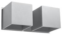 solluxlighting Twin Square Up & Down Wall Lamp Grey G9 Twin Square Up & Down Wandleuchte Grau G9