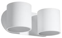 solluxlighting Twin Round Up & Down Wall Lamp White G9 Twin Round Up & Down Wandleuchte Weiß G9