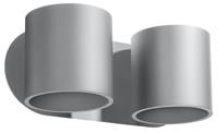 solluxlighting Twin Round Up & Down Wall Lamp Grey G9 Twin Round Up & Down Wandleuchte Grau G9