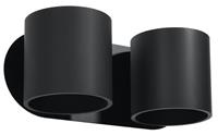 solluxlighting Twin Round Up & Down Wall Lamp Black G9 Twin Round Up & Down Wandleuchte Schwarz G9