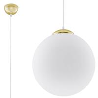 solluxlighting Sollux Lighting - Globe Pendant Light White, Gold E27 Globe Pendelleuchte Weiß, Gold E27