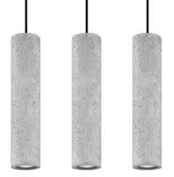 solluxlighting Triple Hanging Pendant Light Grey GU10 Dreifach hängende Pendelleuchte Grau GU10