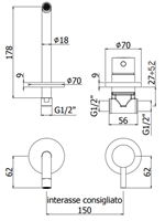 Paffoni inbwmkr kompleet 175 chr