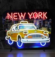 Fiftiesstore New York Taxi Neon Verlichting Met Achterplaat 62 X 32 cm
