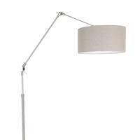 Steinhauer LIGHTING LED Leselampe, Gelenkleuchte Stehleuchte Wohnzimmerlampe verstellbar Stahl Textil grau E27