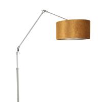 Steinhauer LIGHTING LED Leselampe, Gelenkleuchte Stehleuchte Wohnzimmerlampe verstellbar Stahl Textil gold E27