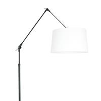 Steinhauer Vloerlamp prestige chic 8184 zwart kap linnen wit