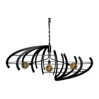 Ztahl design hanglamp Terra 3L ovaal - zwart