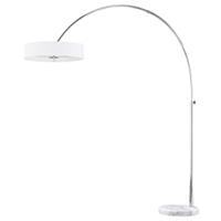 BES LED Led Vloerlamp - Trion Perezon - E27 Fitting - 3-lichts - Rond at Wit - Aluminium