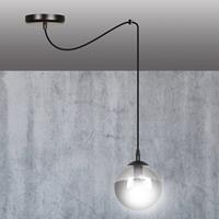EULUNA Hanglamp Glassy 1-lamp zwart, glas grafiet