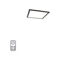 QAZQA Modern LED-paneel zwart 40 cm incl. LED en dimmer - Liv