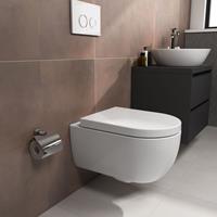 AQUA BAGNO Spülrandlose Toilette Wand-WC Inkl. abnehmbaren Sitz mit Softclose Absenkautomatik 545 x 360 x 330 mm