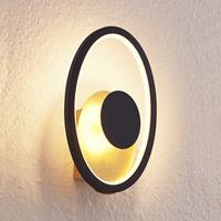 Lindby Feival LED-Wandleuchte, schwarz-gold