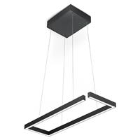 Knapstein LED hanglamp MARISA-60, mat zwart, 60 x 20cm