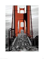 Pyramid Golden Gate Bridge San Francisco Kunstdruk 60x80cm