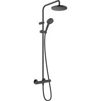 Showerpipe 200 1jet Vernis Blend EcoSmart mattschwarz mit Brausethermostat, 26089670 - Hansgrohe