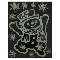PEHA Stickerset Sneeuwpop Glow In Dark 29,5 X 40 Cm Wit
