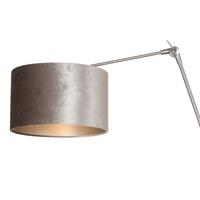 Steinhauer LIGHTING Wandleuchte, Wandlampe Schlafzimmerleuchte Gelenkleuchte verstellbar Stahl Textil taupe Kabel