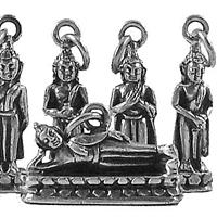 Spiru Geboortedag Boeddha hanger 925 zilver - set van 7