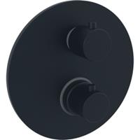 Light - Thermostat-Duscharmatur-Unterputz, mit Einbaukörper, 2 Ausgänge, Schwarz matt LIQ018NO - Paffoni