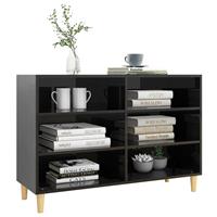 VIDAXL Sideboard Hochglanz-Schwarz 103,5x35x70 cm Spanplatte