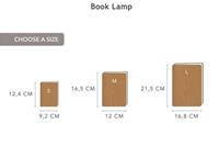 Ledr boek lamp Esdoorn bruin-L