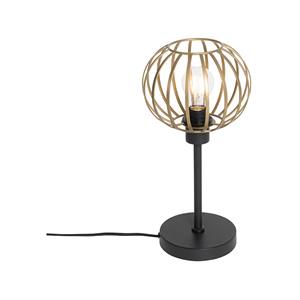 QAZQA Tafellamp johanna - Goud/messing - Design - D 200mm