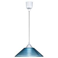 BES LED Led Hanglamp - Hangverlichting - Trion Dikon - E27 Fitting - Rond - Aluminium Blauw - Kunststof