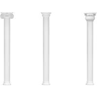 HEXIM PERFECT Säulen und Halbsäulen | rund | glatt | Stuck | Auswahl | 180mm | N3218:Rund, Basis