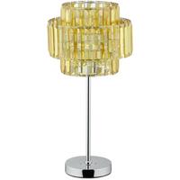 RELAXDAYS Nachttischlampe Kristall, elegante Tischlampe, E14, Wohnzimmer & Schlafzimmer, HxD: 50,5 x 24 cm , gold/silber