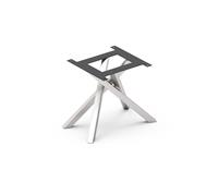 DELIFE Kreuzgestell Rechteck Metall Silber für Tischplatten ab 140-200 cm