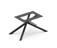 DELIFE Kreuzgestell Rechteck Metall Schwarz für Tischplatten ab 220 cm