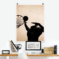Klebefieber Poster Matt inkl. Posterklammern Basketball