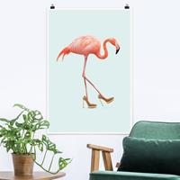 Klebefieber Poster Flamingo mit High Heels
