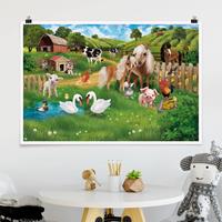 Klebefieber Poster Tiere auf dem Bauernhof