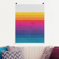 Klebefieber Poster Retro Regenbogen Streifen