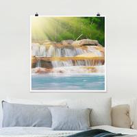Klebefieber Poster Wasserfall Lichtung