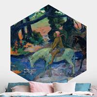 Klebefieber Hexagon Fototapete selbstklebend Paul Gauguin - Die Flucht
