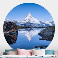 Klebefieber Runde Tapete selbstklebend Stellisee vor dem Matterhorn