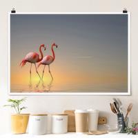 Klebefieber Poster Flamingo Love