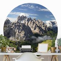 Klebefieber Runde Fototapete selbstklebend Italienische Alpen