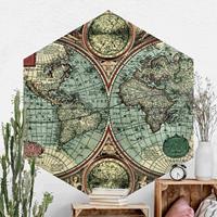 Klebefieber Hexagon Fototapete selbstklebend Die alte Welt