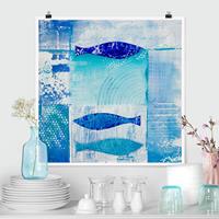 Klebefieber Poster Fish in the Blue