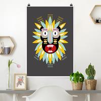 Klebefieber Poster Collage Ethno Maske - King Kong